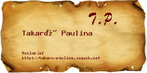 Takaró Paulina névjegykártya